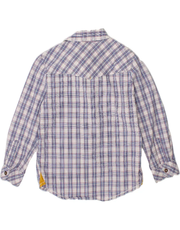 Comfortable Chic BENETTON Boys Shirt 4-5 Years XS Blue Check Cotton