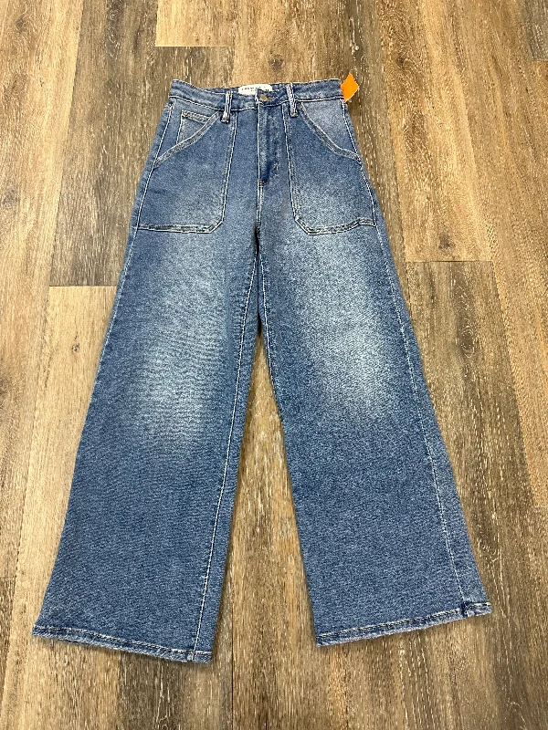 Soft Wearables Jeans Wide Leg By Just Black In Blue Denim, Size: 2/26