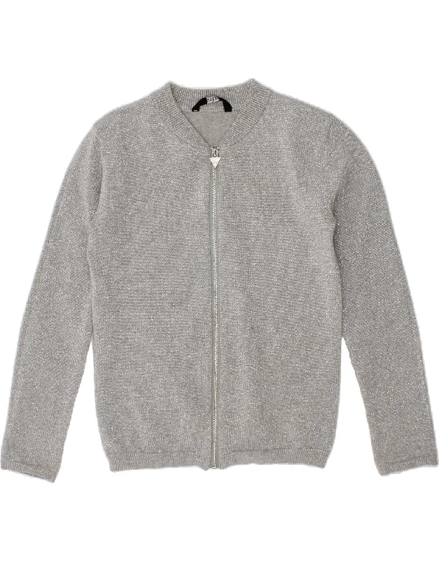 Chic Comfort GUESS Girls Cardigan Sweater 11-12 Years Grey Lurex