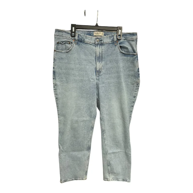 Timeless Outfits Jeans Straight By Abercrombie And Fitch In Blue Denim, Size: 18
