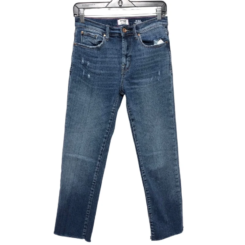 Smart Casuals Jeans Straight By Kensie In Blue Denim, Size:4
