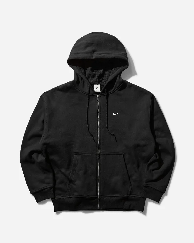Versatile Items Men's Solo Swoosh Thermal Zip Hoodie Black