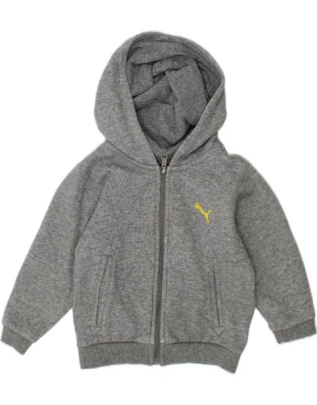 Trendy Dresses PUMA Baby Boys Zip Hoodie Sweater 9-12 Months Grey Cotton