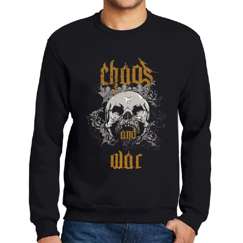 Everyday Comfort Ultrabasic - Homme Imprimé Graphique Sweat-Shirt Chaos and War Noir Profond Everyday Comfort Ultrabasic - Homme Imprimé Graphique Sweat-Shirt Chaos and War Noir Profond