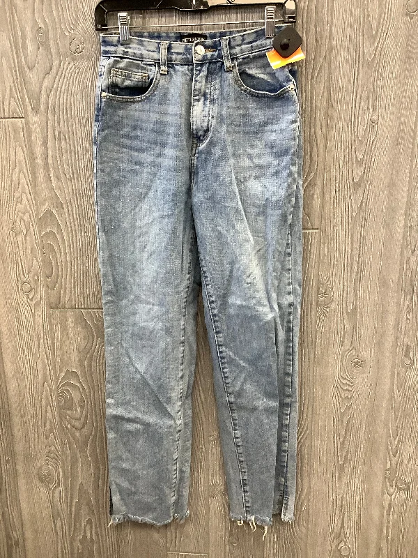 Beautiful Romance Jeans Straight By Pretty Little Thing In Blue Denim, Size: 4