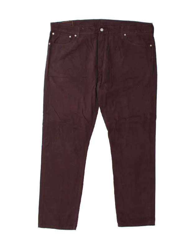 Retro Design LEVI'S Mens 508 Tapered Jeans W42 L32 Burgundy Cotton