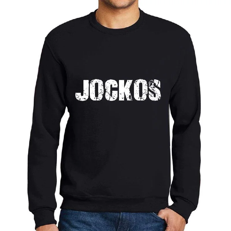 Modern Chic Men's Printed Graphic Sweatshirt Popular Words JOCKOS Deep Black