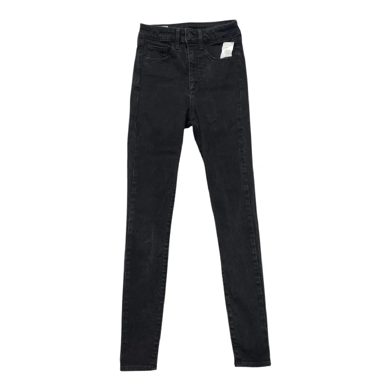 Fashionable Items Jeans Skinny By Gap In Black Denim, Size: 4l