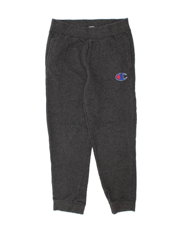 Simple Design CHAMPION Boys Tracksuit Trousers Joggers 12-13 Years Large Grey Cotton
