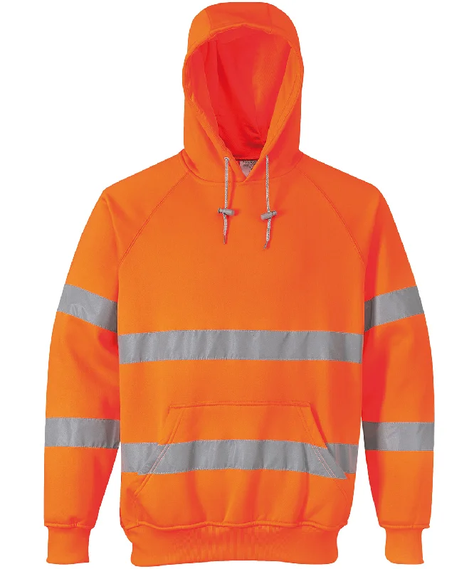 Warm And Comfortable Orange - Hi-vis hooded sweatshirt (B304)