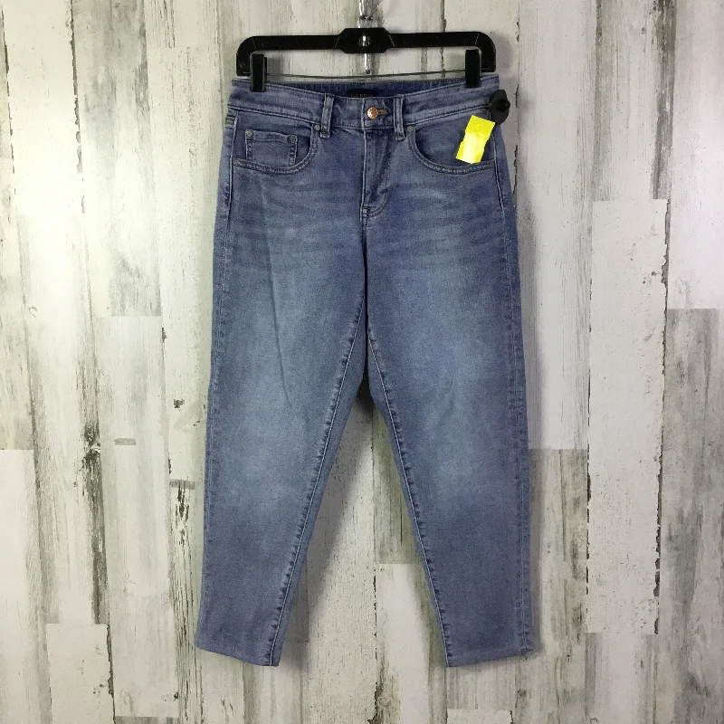 Casual Ease Jeans Straight By Talbots In Blue Denim, Size: 0p