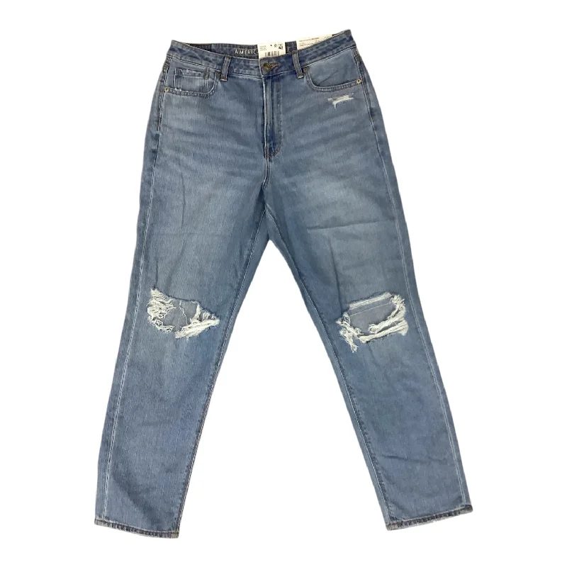 Lively And Youthful Jeans Straight By American Eagle In Blue Denim, Size: 10