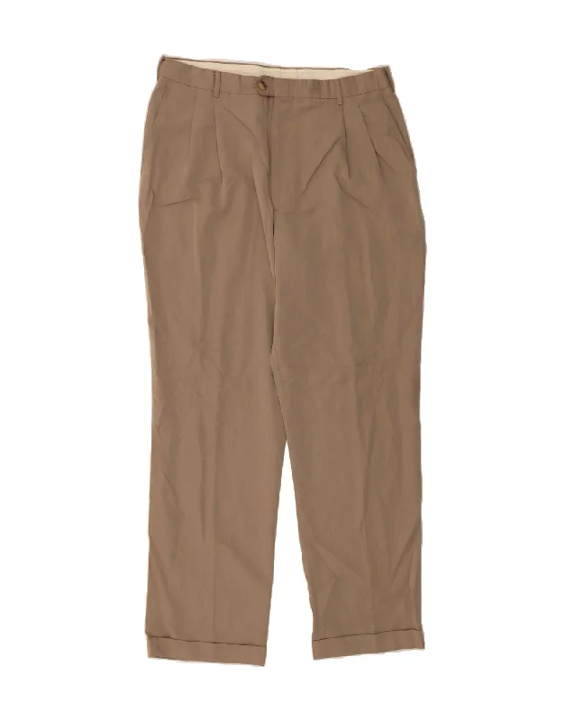 Street Fashion CHAPS RALPH LAUREN Mens Pegged Suit Trousers W38 L34  Beige Polyester