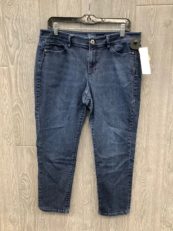 Fashionable And Versatile Jeans Cropped By J. Jill In Blue Denim, Size: 12p