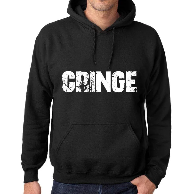 Relaxed Wear Men's Women's Unisex Printed Graphic Cotton Hoodie Soft Heavyweight Hooded Sweatshirt Pullover Popular Words CRINGE Deep Black Relaxed Wear Men's Women's Unisex Printed Graphic Cotton Hoodie Soft Heavyweight Hooded Sweatshirt Pullover Popular Words CRINGE Deep Black
