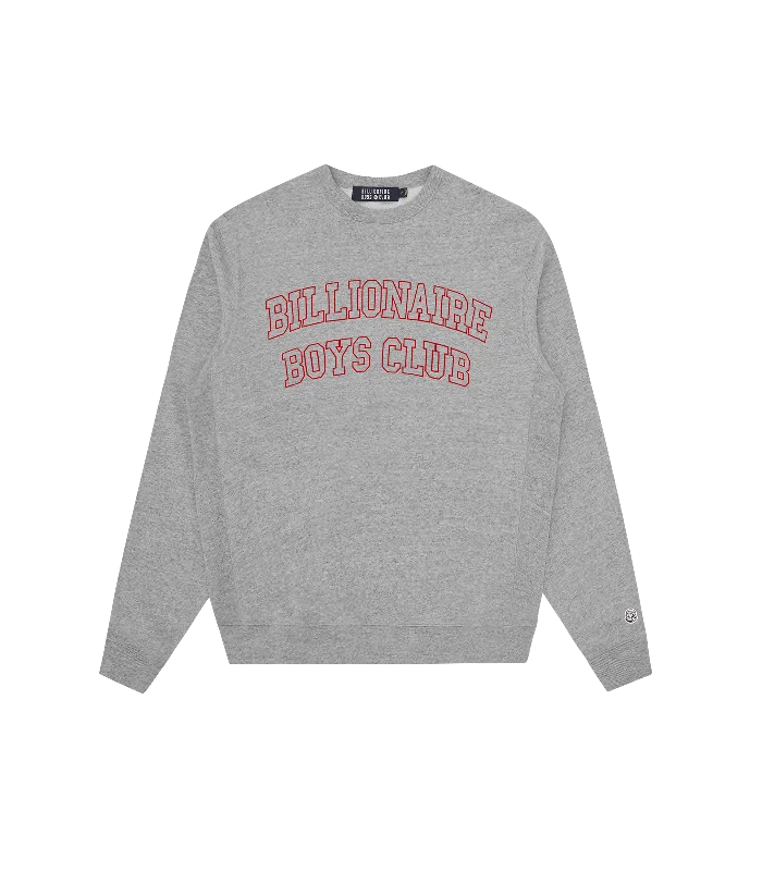 Fashionable And Fashionable COLLEGE LOGO CREWNECK - HEATHER GREY