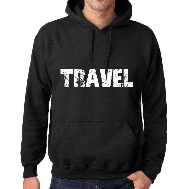 Comfy Layers Men's Women's Unisex Printed Graphic Cotton Hoodie Soft Heavyweight Hooded Sweatshirt Pullover Popular Words TRAVEL Deep Black Comfy Layers Men's Women's Unisex Printed Graphic Cotton Hoodie Soft Heavyweight Hooded Sweatshirt Pullover Popular Words TRAVEL Deep Black