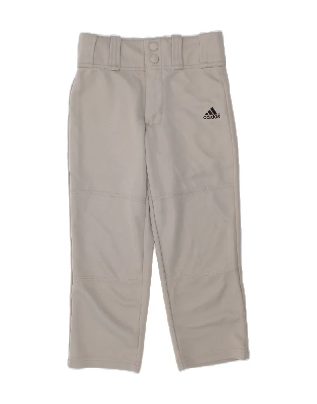 Classic Choice ADIDAS Boys Climalite Straight Casual Trousers 6-7 Years 2XS W22 L18  Grey