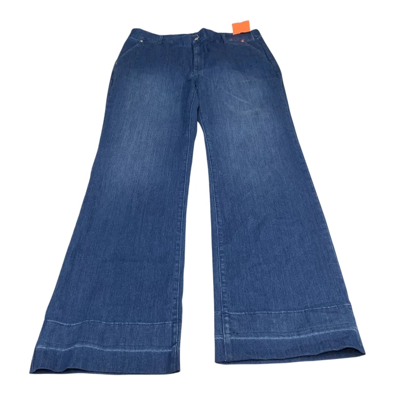 Light Fit Jeans Straight By Chicos In Blue Denim, Size: 16