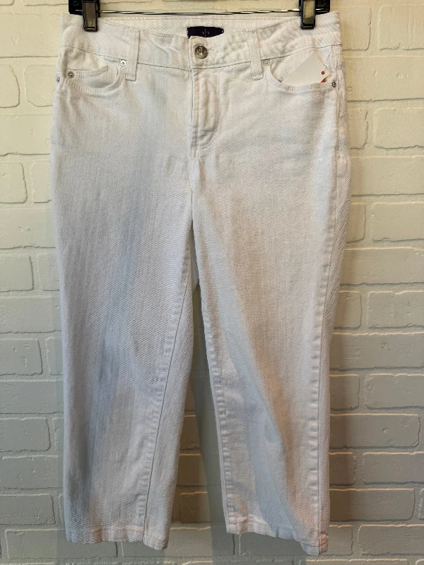 Cozy Outerwear Jeans Cropped By Not Your Daughters Jeans In White Denim, Size: 4p