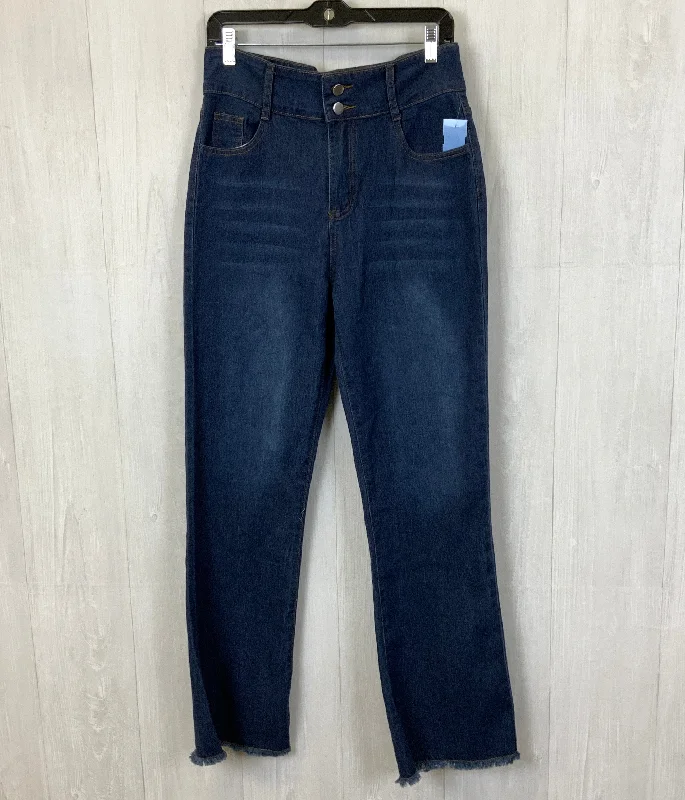 French Style Jeans Wide Leg By Clothes Mentor In Blue Denim, Size: 10
