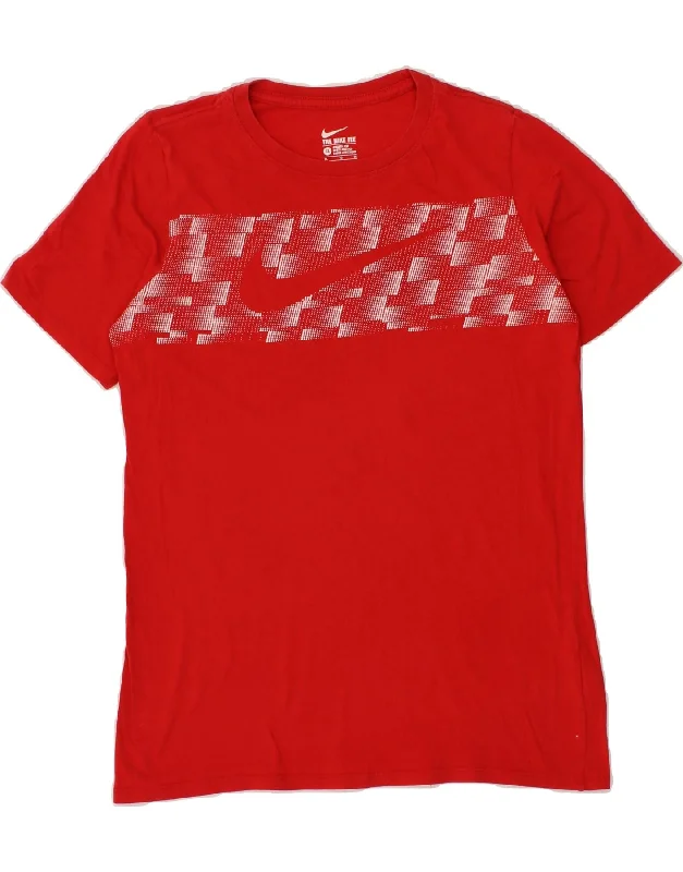 Smart Comfort NIKE Boys Graphic T-Shirt Top 13-14 Years XL Red Cotton