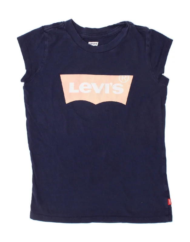 Comfortable Mind LEVI'S Girls Graphic T-Shirt Top 11-12 Years Navy Blue