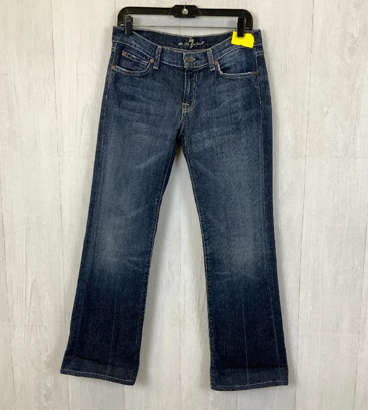 Urban Style Jeans Cropped By 7 For All Mankind In Blue Denim, Size: 8