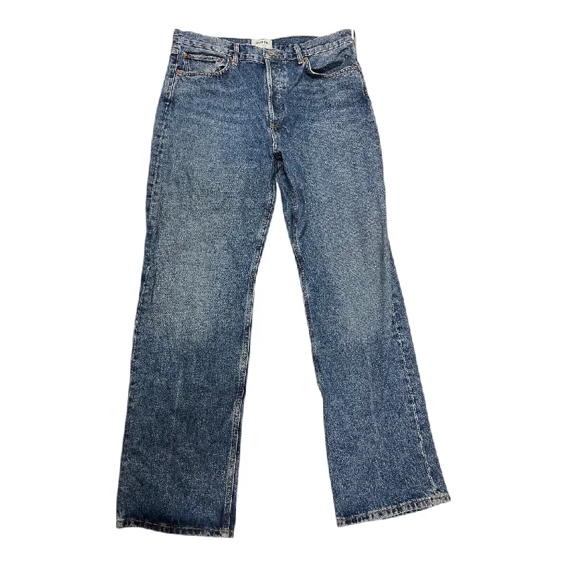Fashionable Prints Jeans Straight By Agolde In Blue Denim, Size: 8