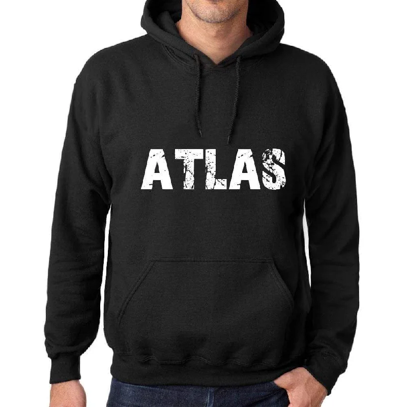 Elegant Fit Men's Women's Unisex Printed Graphic Cotton Hoodie Soft Heavyweight Hooded Sweatshirt Pullover Popular Words ATLAS Deep Black Elegant Fit Men's Women's Unisex Printed Graphic Cotton Hoodie Soft Heavyweight Hooded Sweatshirt Pullover Popular Words ATLAS Deep Black