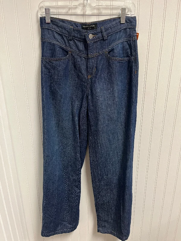 Fashion Comfort Jeans Wide Leg By Banana Republic In Blue Denim, Size: 2