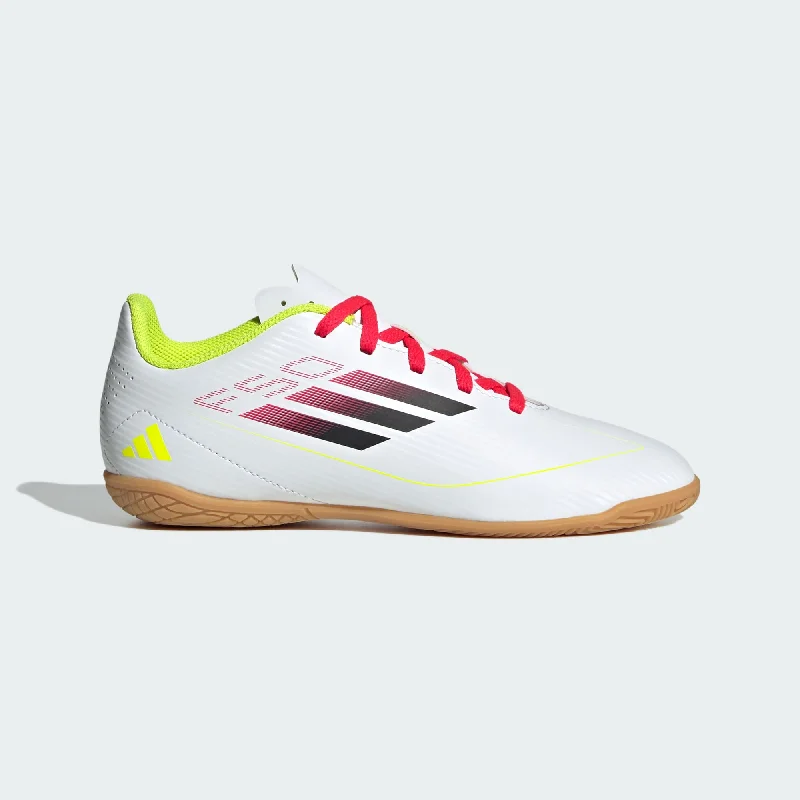 Double-sided Wear ADIDAS KID'S F50 CLUB WHITE/BLACK INDOOR FOOTBALL BOOTS