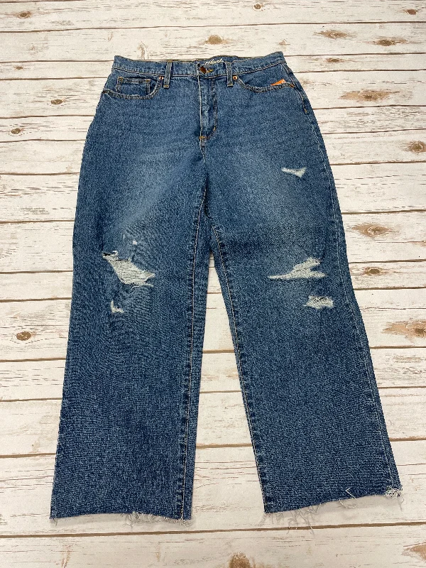 Fashionable Ease Jeans Straight By Universal Thread In Blue Denim, Size: 12