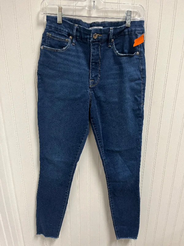 Trendy Looks Jeans Skinny By Good American In Blue Denim, Size: 10