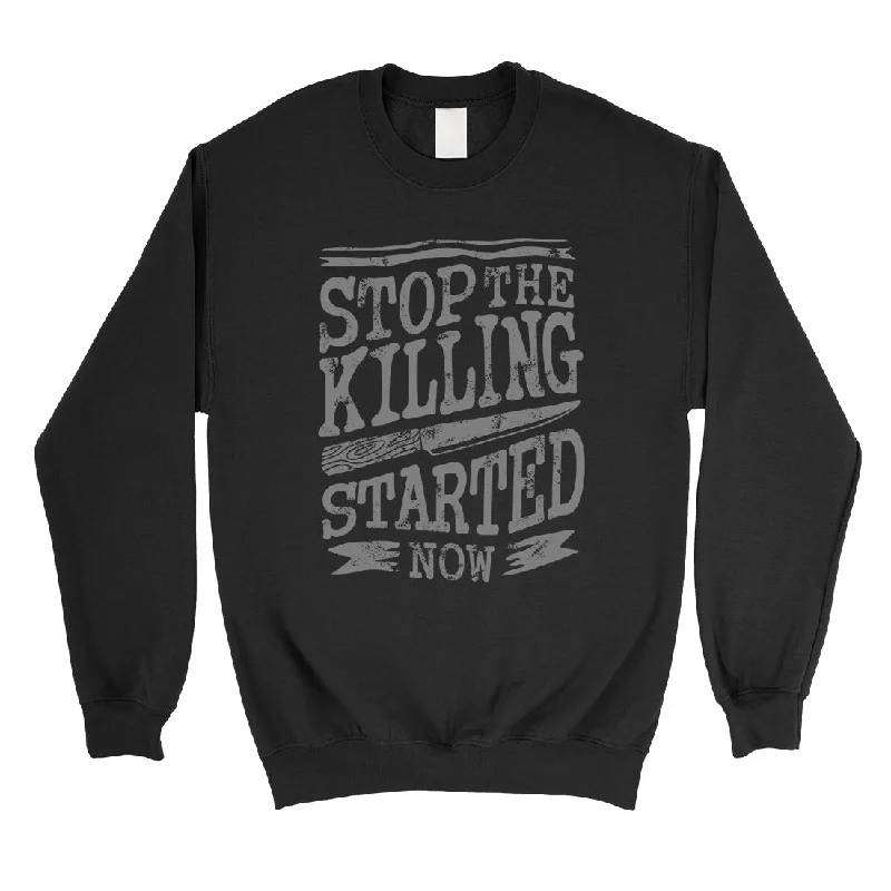 Comfortable Tops Stop The Killing Unisex Crewneck Sweatshirt Vintage Graphic Design