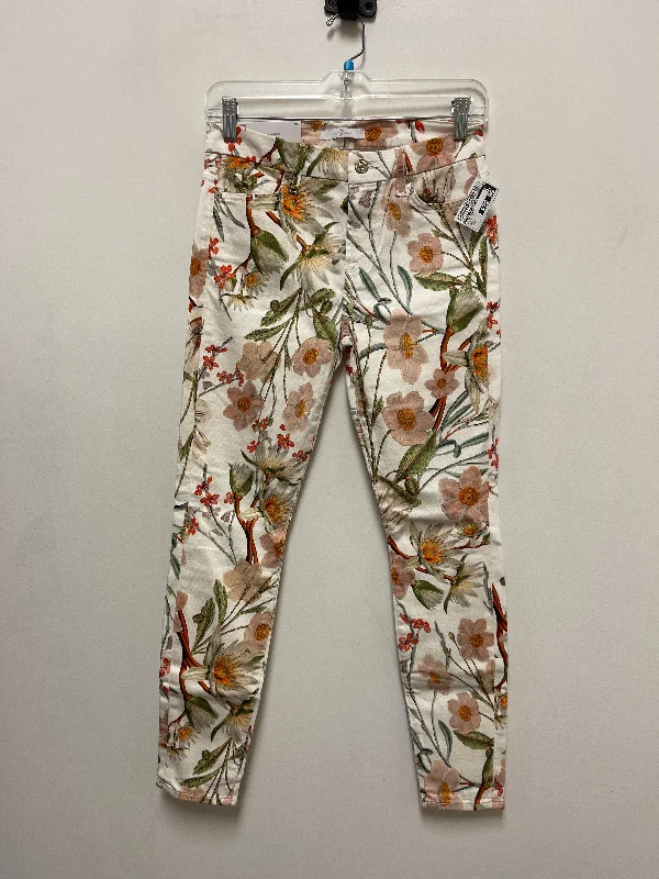 Comfortable Wear Jeans Skinny By 7 For All Mankind In Floral Print, Size: 4