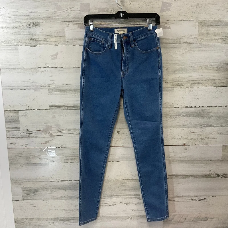 Easy Comfort Style Jeans Skinny By Madewell In Blue Denim, Size: 2
