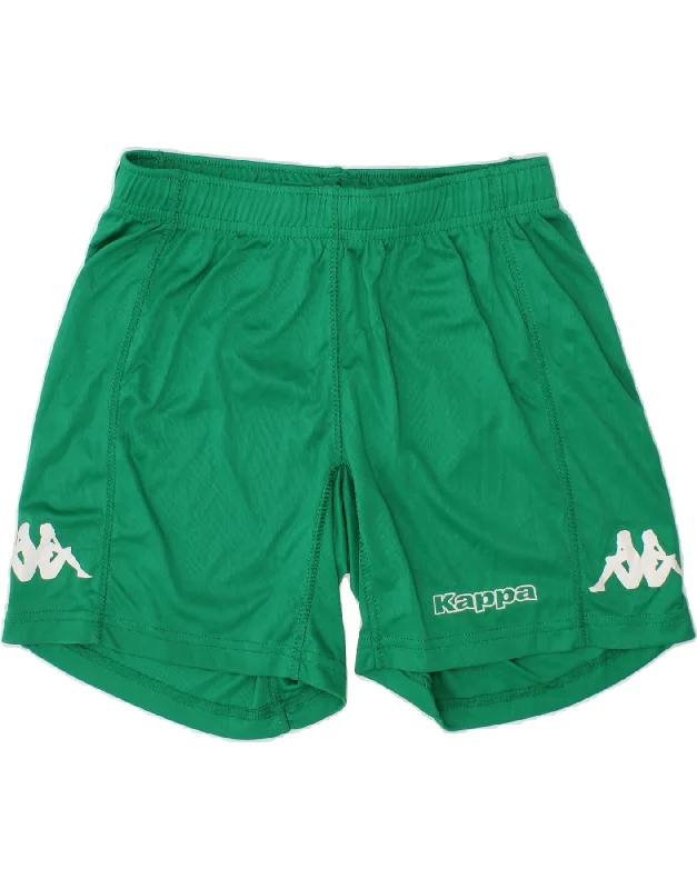 Luxury Customization KAPPA Boys Graphic Sport Shorts 7-8 Years Green Polyester