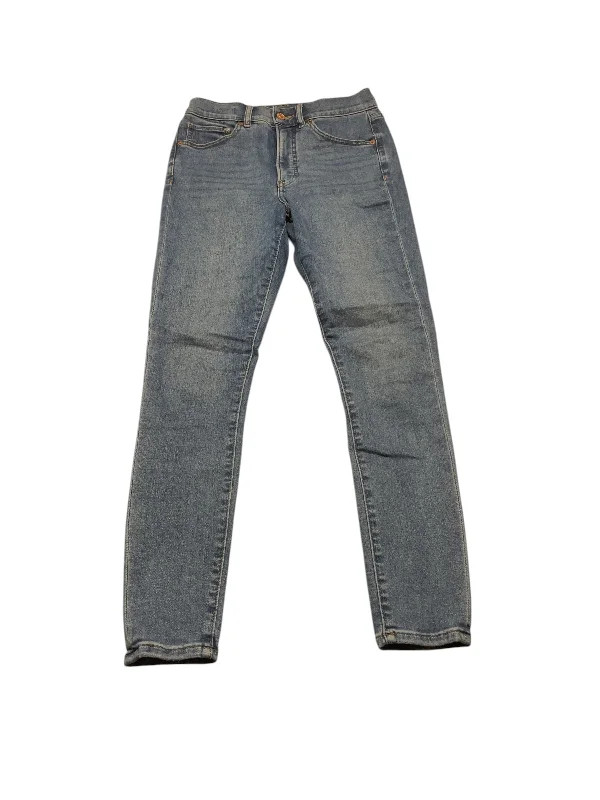 Soft Tops Jeans Skinny By Express In Blue Denim, Size: 4