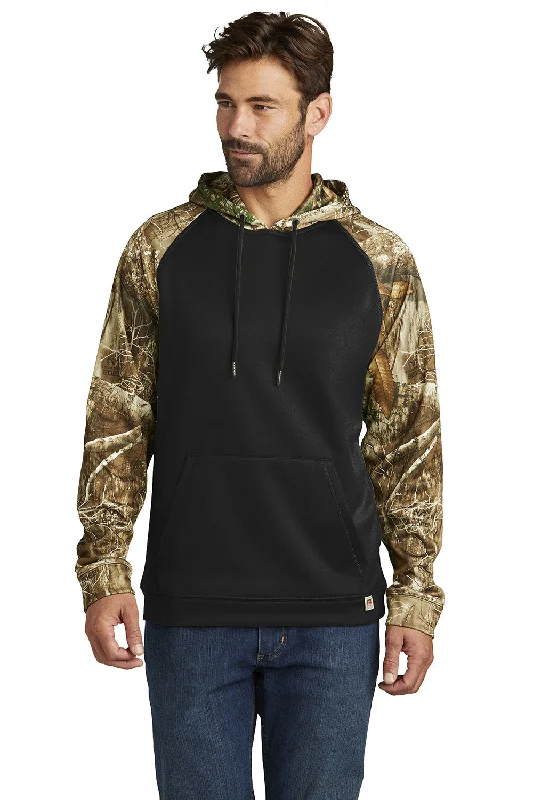Effortless Dressing Russell Outdoors Mens Realtree Colorblock Moisture Wicking Hooded Sweatshirt Hoodie w/ Pouch Pocket - Black/Realtree Edge Camo - NEW Effortless Dressing Russell Outdoors Mens Realtree Colorblock Moisture Wicking Hooded Sweatshirt Hoodie w/ Pouch Pocket - Black/Realtree Edge Camo - NEW