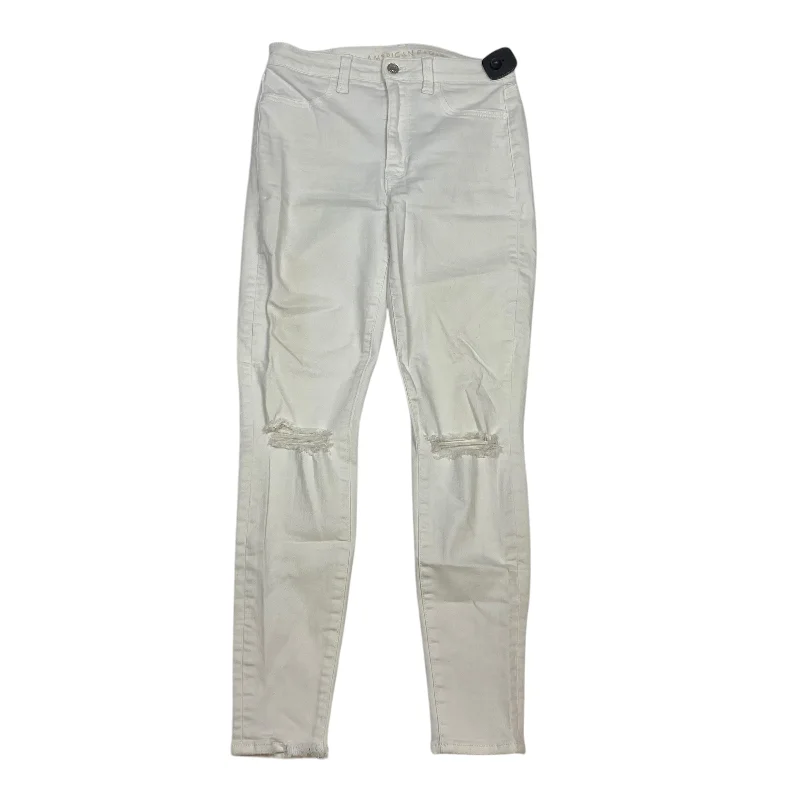 Stylish Fit Jeans Skinny By American Eagle In White, Size: 6