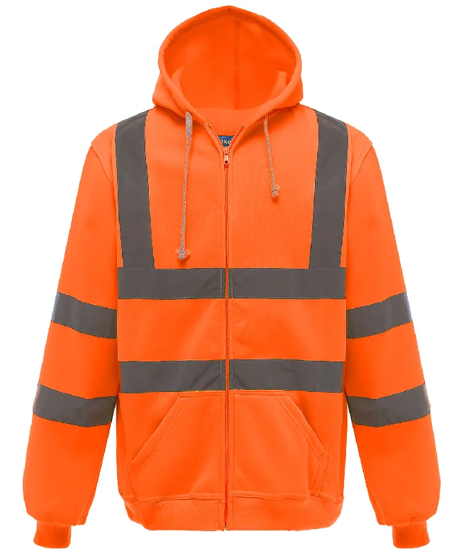 Casual Street Orange - Hi-vis zip hoodie (HVK07)