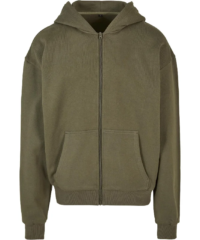 Exquisite Fabrics Olive - Ultra heavy zip hoodie