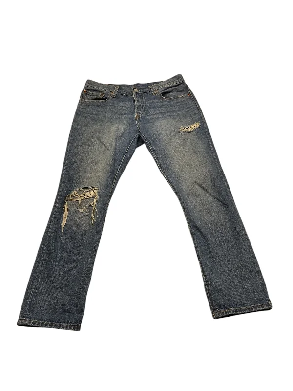 Light Dressing Jeans Boyfriend By Levis In Blue Denim, Size: 4
