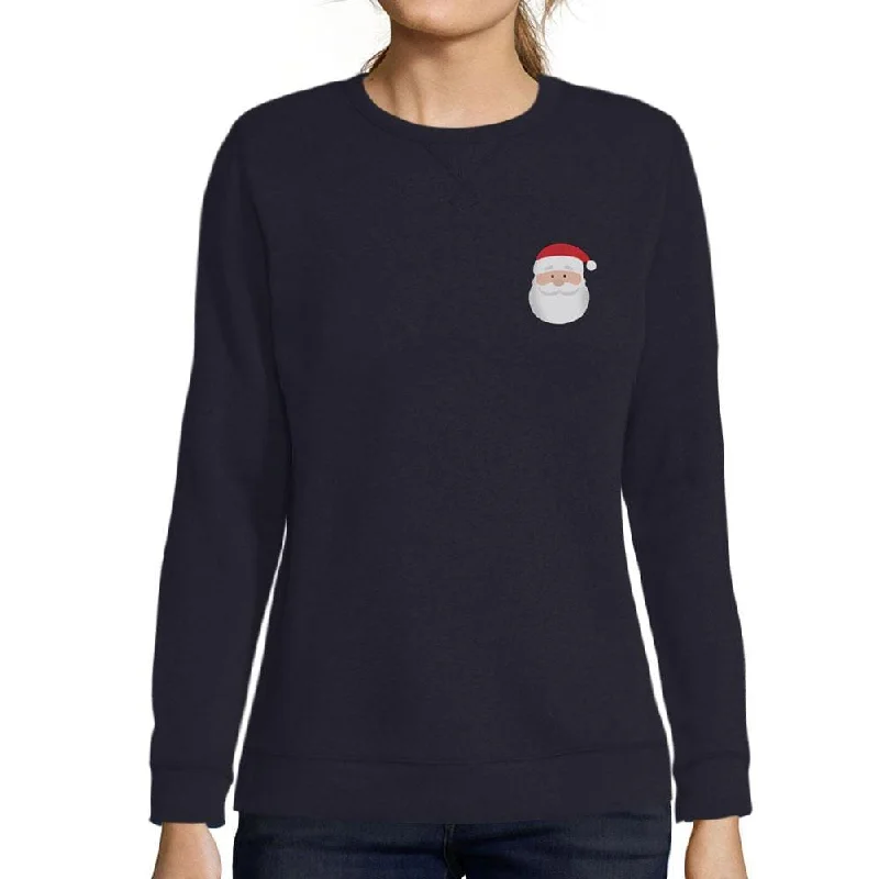 Trendy Casuals ULTRABASIC - Women's Printed Graphic Little Santa Cool Christmas Sweatshirt Gift Tee French Navy Trendy Casuals ULTRABASIC - Women's Printed Graphic Little Santa Cool Christmas Sweatshirt Gift Tee French Navy