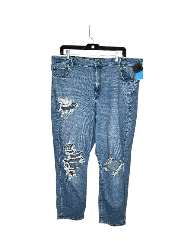 Casual And Versatile Jeans Straight By American Eagle In Blue Denim, Size: 20