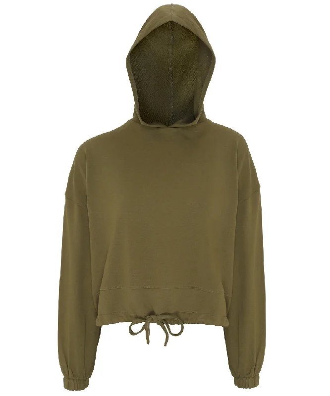 Light And Breathable Olive - Women's TriDri® cropped oversize hoodie