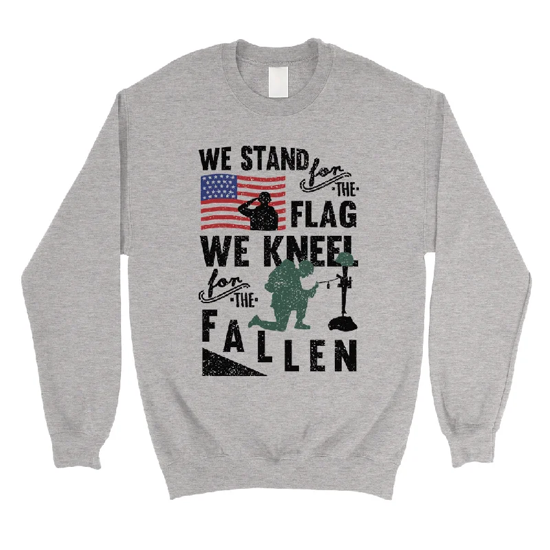 High-quality Design We Stand We Kneel Unisex Crewneck Sweatshirt American Veteran Gift High-quality Design We Stand We Kneel Unisex Crewneck Sweatshirt American Veteran Gift