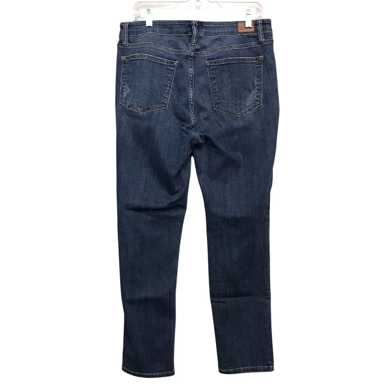 Slightly Flared Design Jeans Straight By Judy Blue In Blue Denim, Size:14