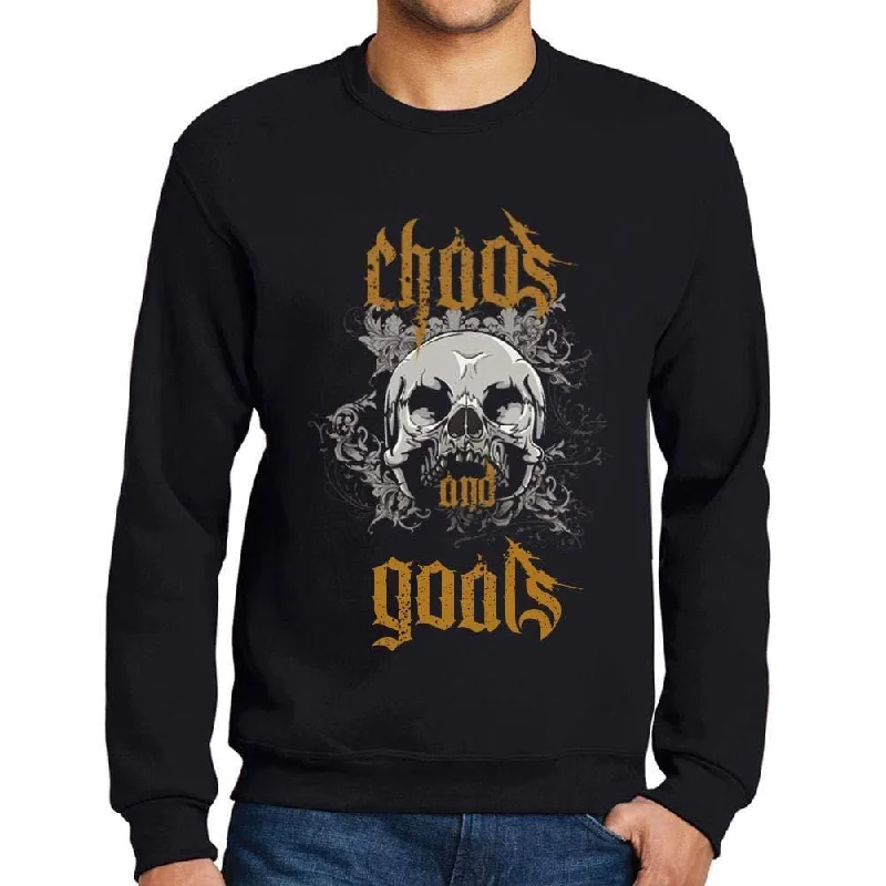 Timeless Comfort Ultrabasic - Homme Imprimé Graphique Sweat-Shirt Chaos and Goals Noir Profond Timeless Comfort Ultrabasic - Homme Imprimé Graphique Sweat-Shirt Chaos and Goals Noir Profond